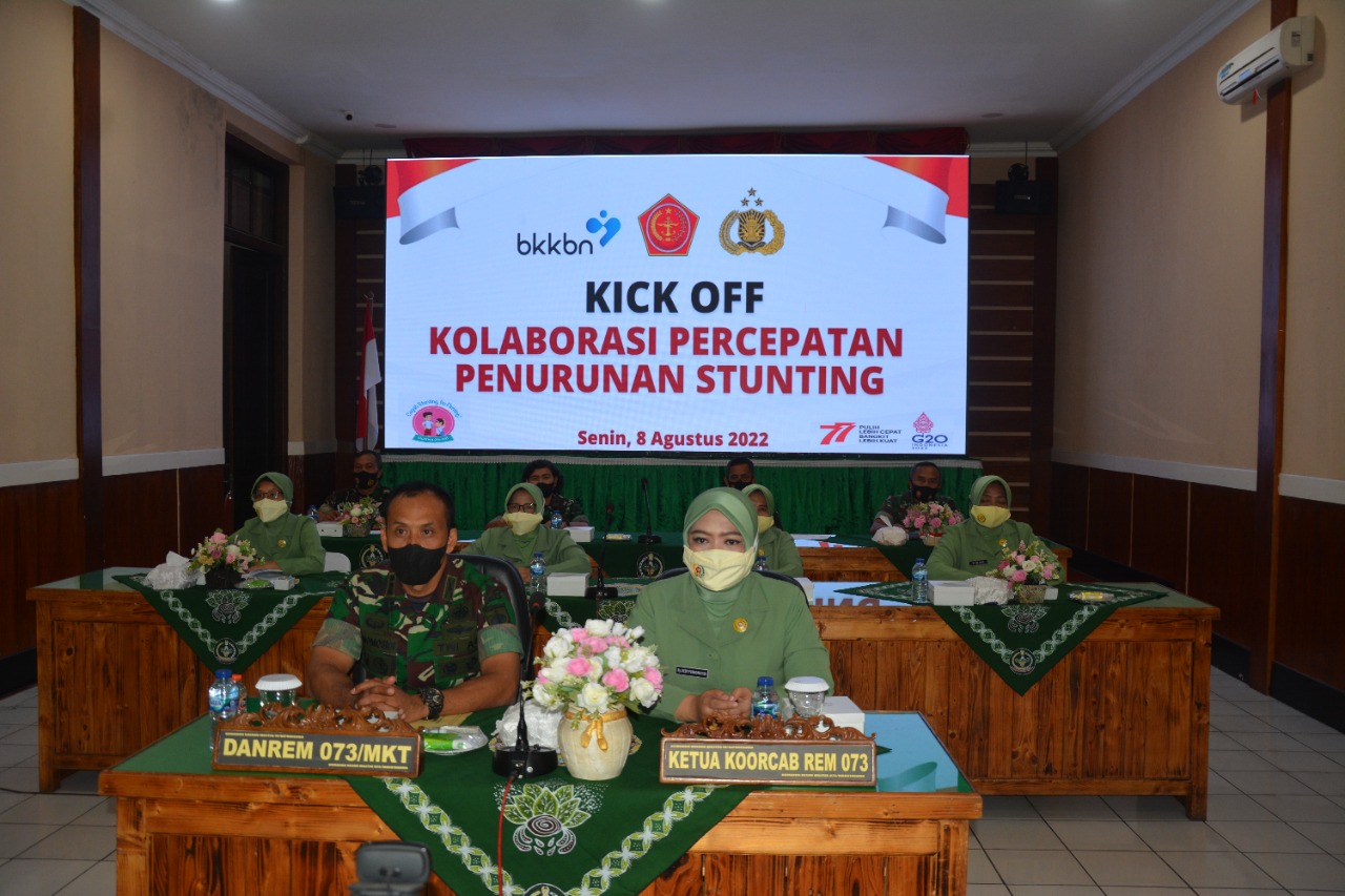 Danrem 073/Makutarama Hadiri Vicon Kick Off Kolaborasi Percepatan Penurunan Stunting
